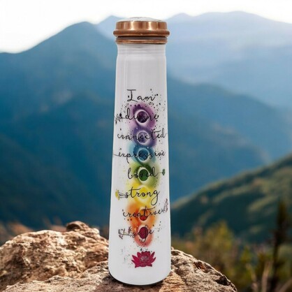 Chakra Balance White 750ml - Premium Copper Bottle