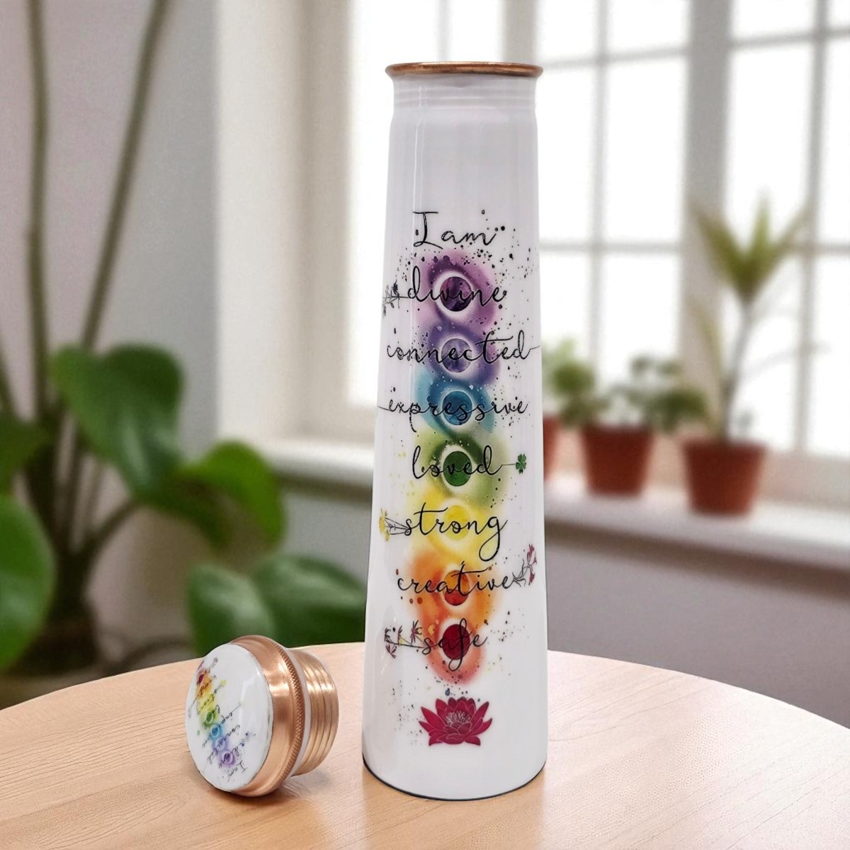 Chakra Balance White 750ml - Premium Copper Bottle