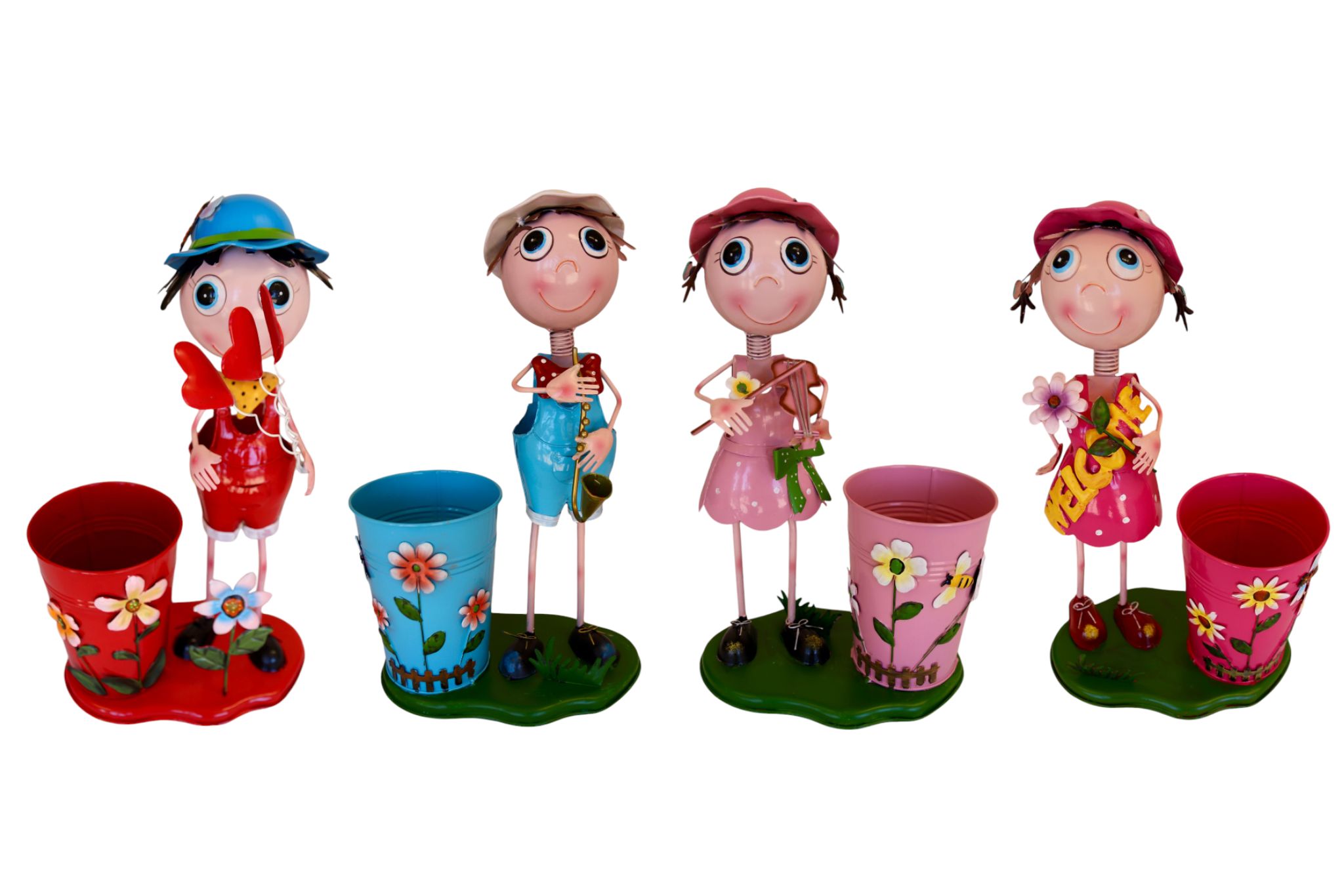 Doll Metal Flower Bucket
42x24cm 4 Asstd