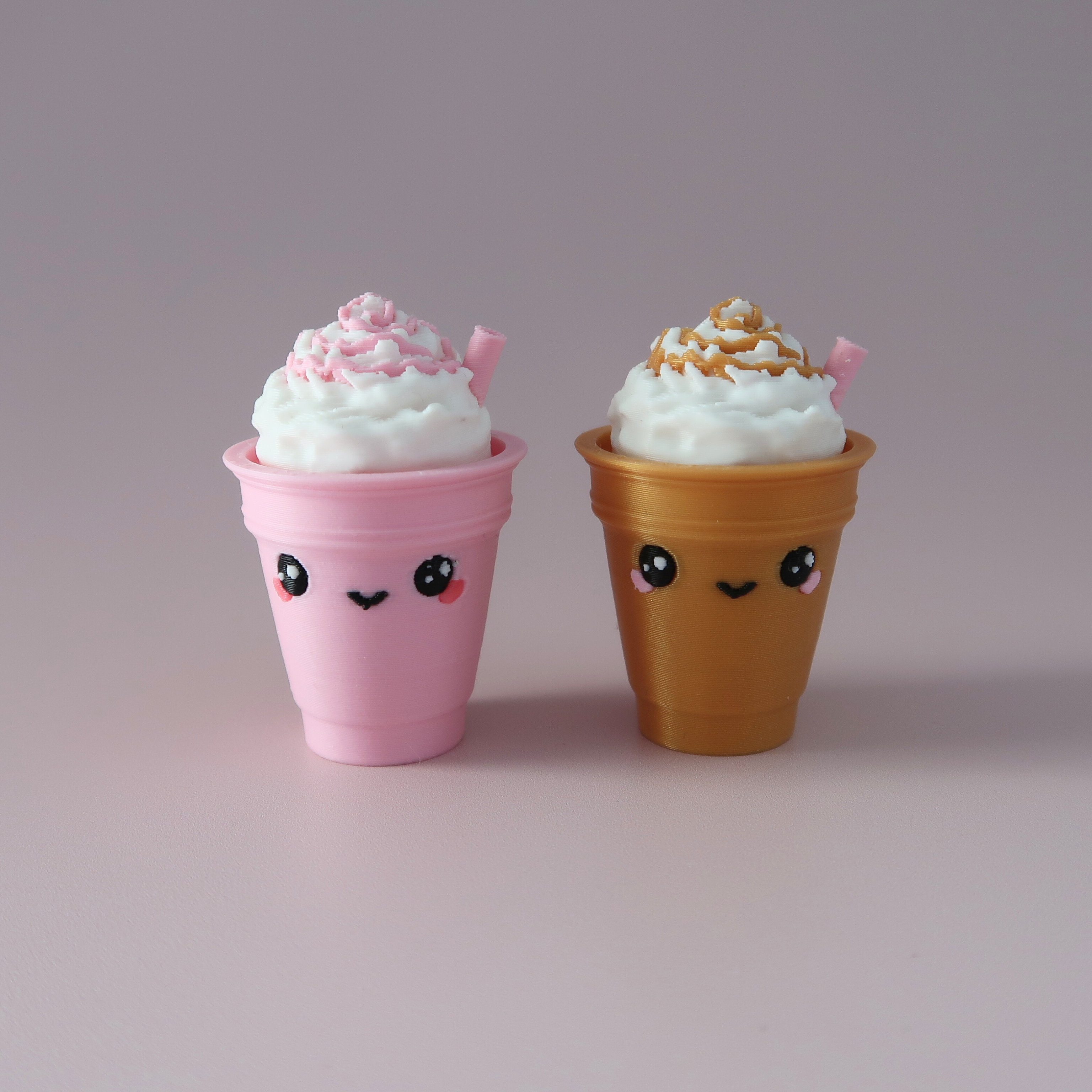 Pink Frappe Coffee Clicker - Standalone Version (No Keyring) - 3D Printed