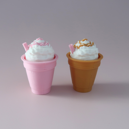 Pink Frappe Coffee Clicker - Standalone Version (No Keyring) - 3D Printed