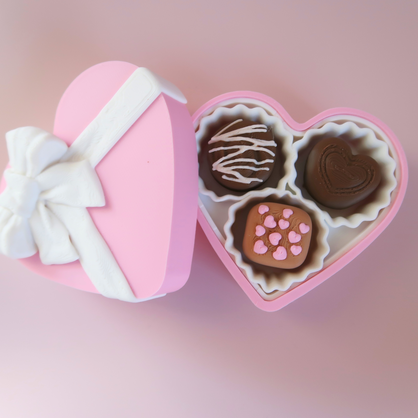 Pink Heart Chocolate Box Clicker - 3D Printed