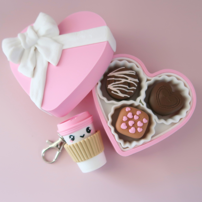 Pink Heart Chocolate Box Clicker - 3D Printed
