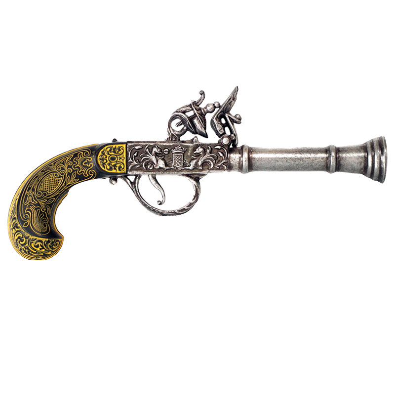 47-1115 P Kolser - 18th Century Flintlock Pistol - Curassow - 27 cm