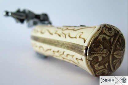 1310 Denix - Revolving 4 Barrel Flintlock Pistol, France 18th. C. 30.5cm