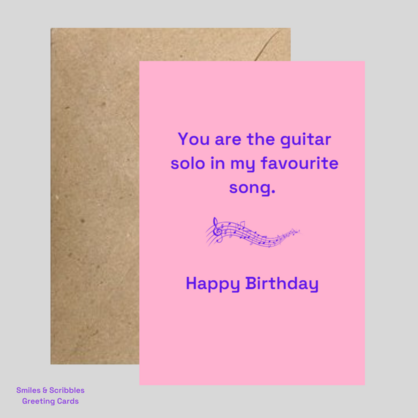 Guitar Solo - Birthday card