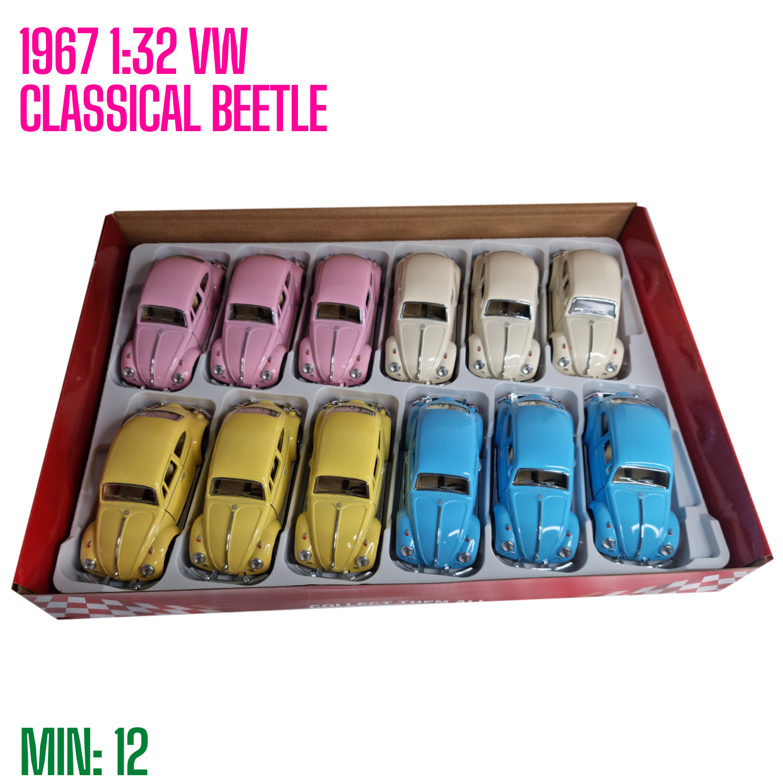Wholesale DIECAST 1967 132 VW CLASSICAL BEETLE KINSMART Top Horizon