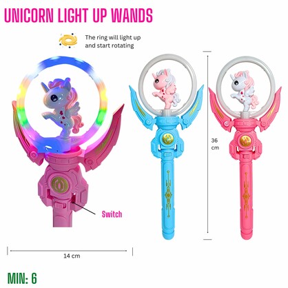 TO-LIGHTUPWAND4 - Unicorn Wand with Lights and Music