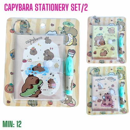 ST-CAPYSET2 - Capybara STATIONERY SET of 2