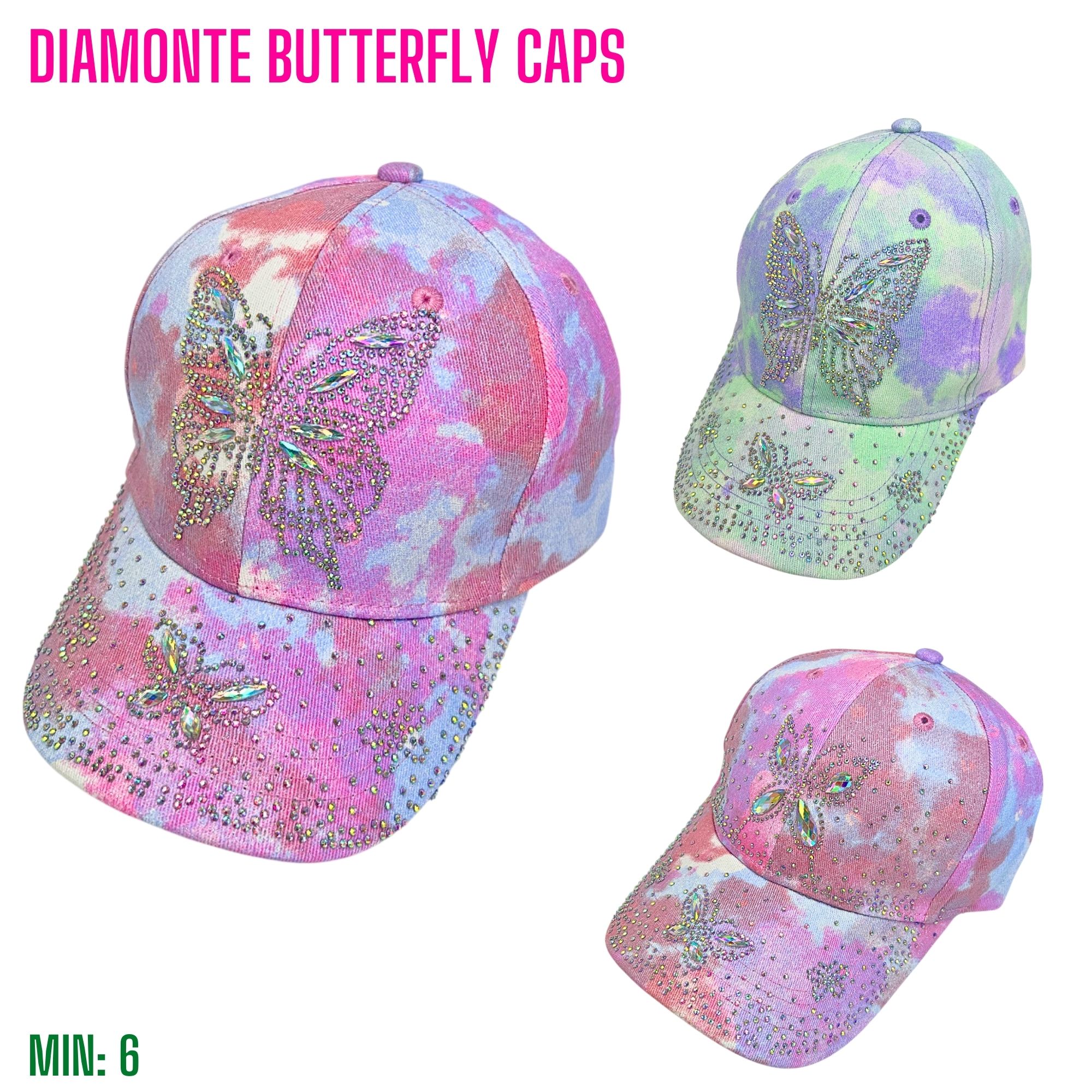 MI-DIAMONTECAP1 - Diamonte Butterfly Caps