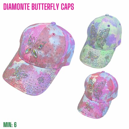 MI-DIAMONTECAP1 - Diamonte Butterfly Caps