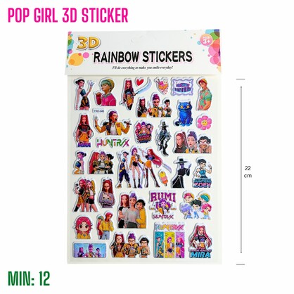 ST-3DPOPSTICKER - Pop Girl 3D Sticker