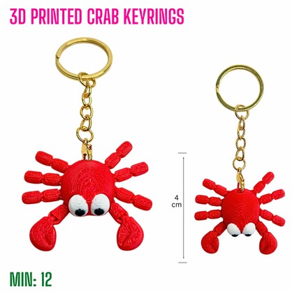TO-3DKEYRING4 - 3D Printed Crab Keyrings