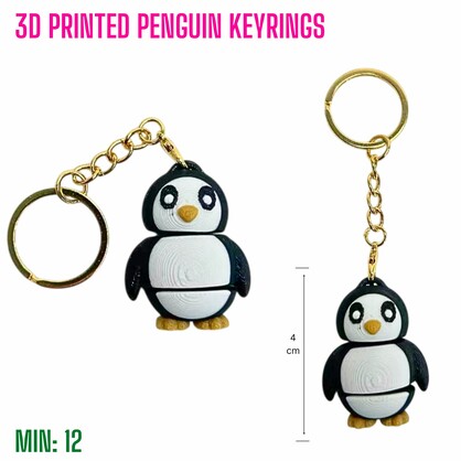 TO-3DKEYRING3 - 3D Printed Penguin Keyrings