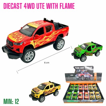 DC-4WDUTE - Diecast 4wd UTE with Flame