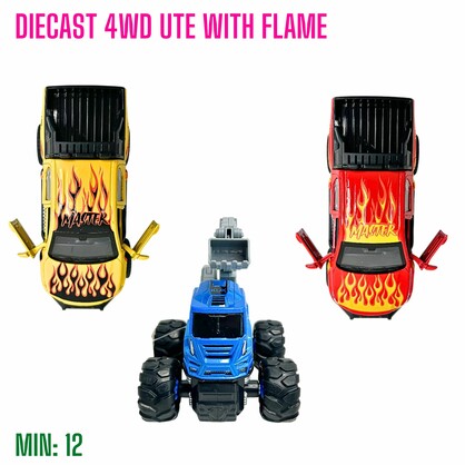 DC-4WDUTE - Diecast 4wd UTE with Flame