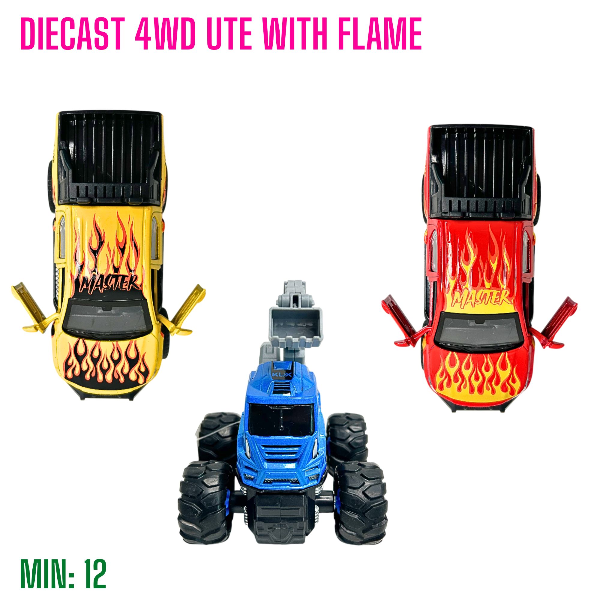 DC-4WDUTE - Diecast 4wd UTE with Flame