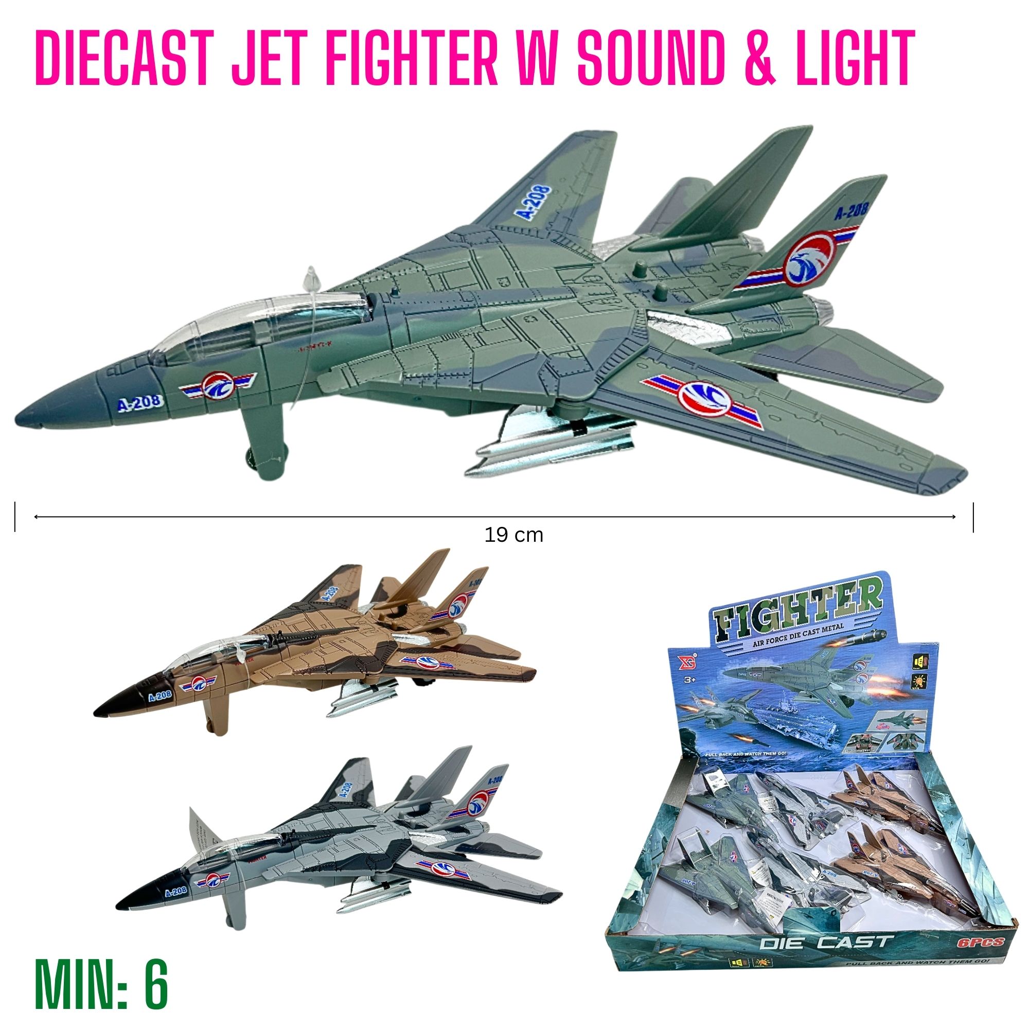 DC-JETFIGHTER - Diecast Jet Fighter with Sound & Light