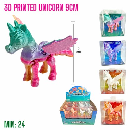 TO-3DUNICORN9 - 3D Printed Unicorn 9cm with Box
