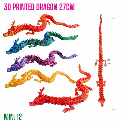 TO-3DDRAGON27 - 3D Printed Dragon 27cm with Box
