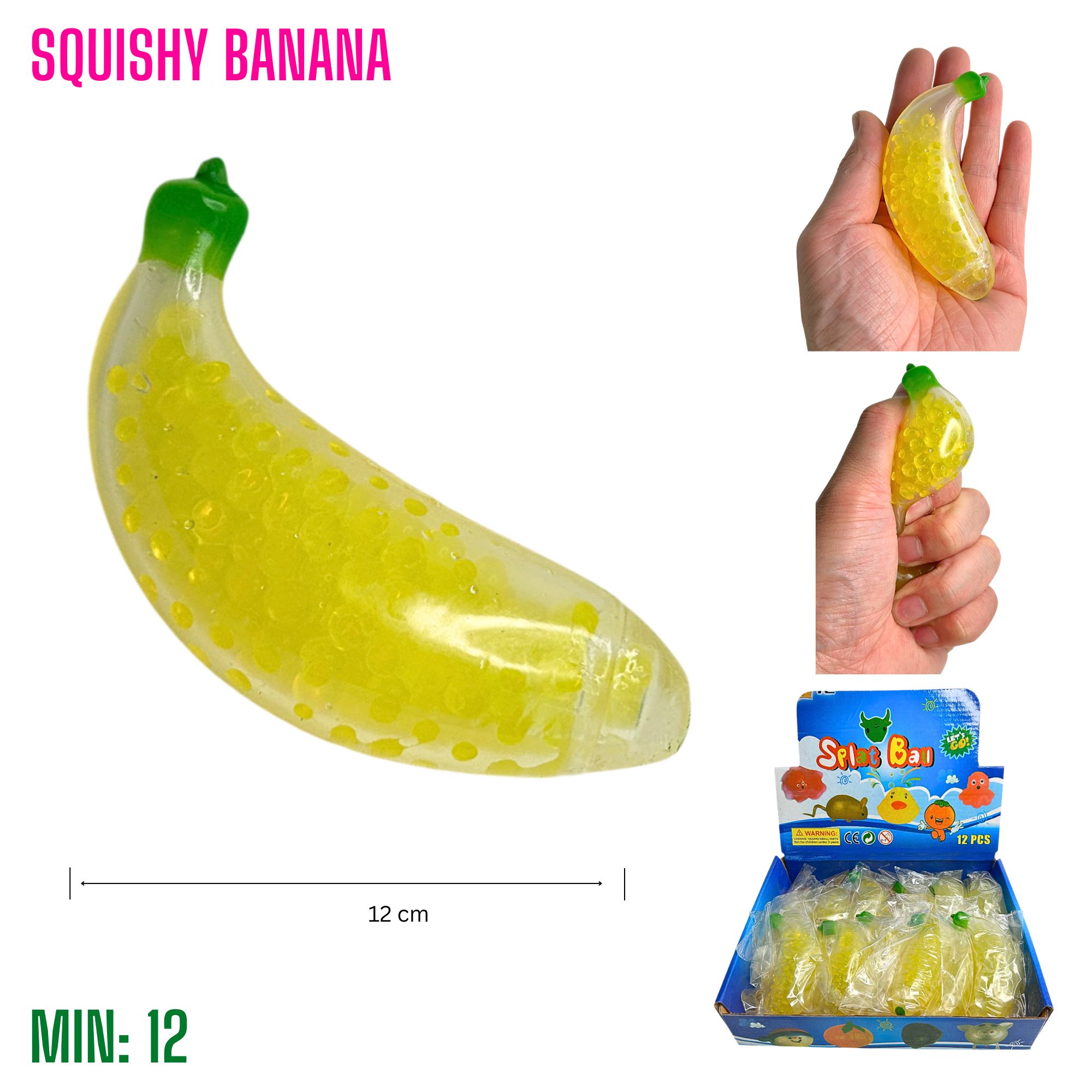 TO-SQUISHBANANA2 - Squishy Banana with Beads