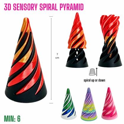 TO-3DPYRAMID3 - 3D Printed Sensory Spiral Pyramid