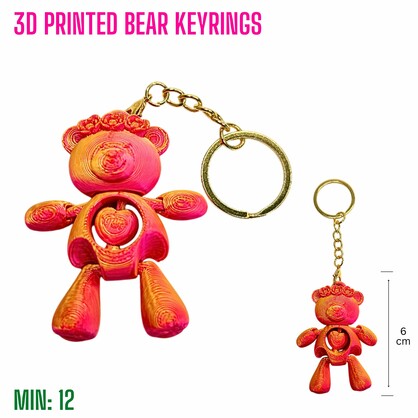 TO-3DKEYRING14 - 3D Printed Bear Keyrings