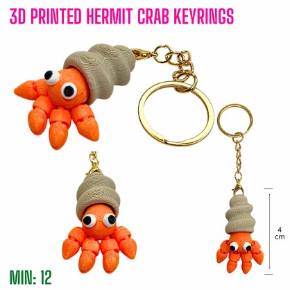 TO-3DKEYRING13 - 3D Printed Hermit Crab Keyrings