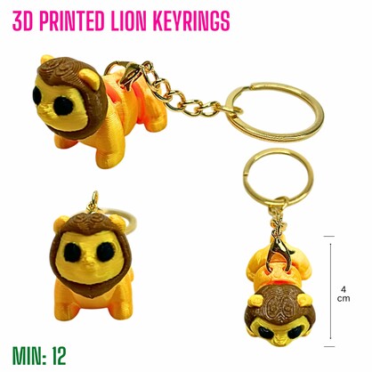 TO-3DKEYRING12 - 3D Printed Lion Keyrings