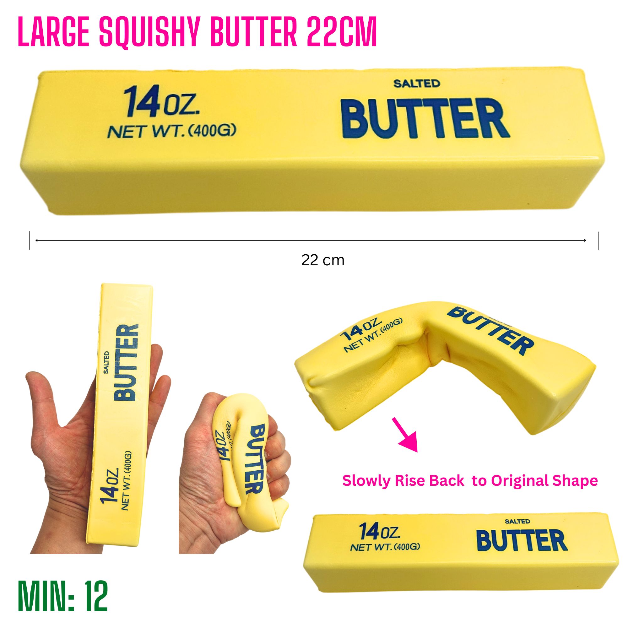 TO-SQUISHBUTTERLG - Large Squishy Butter 22cm