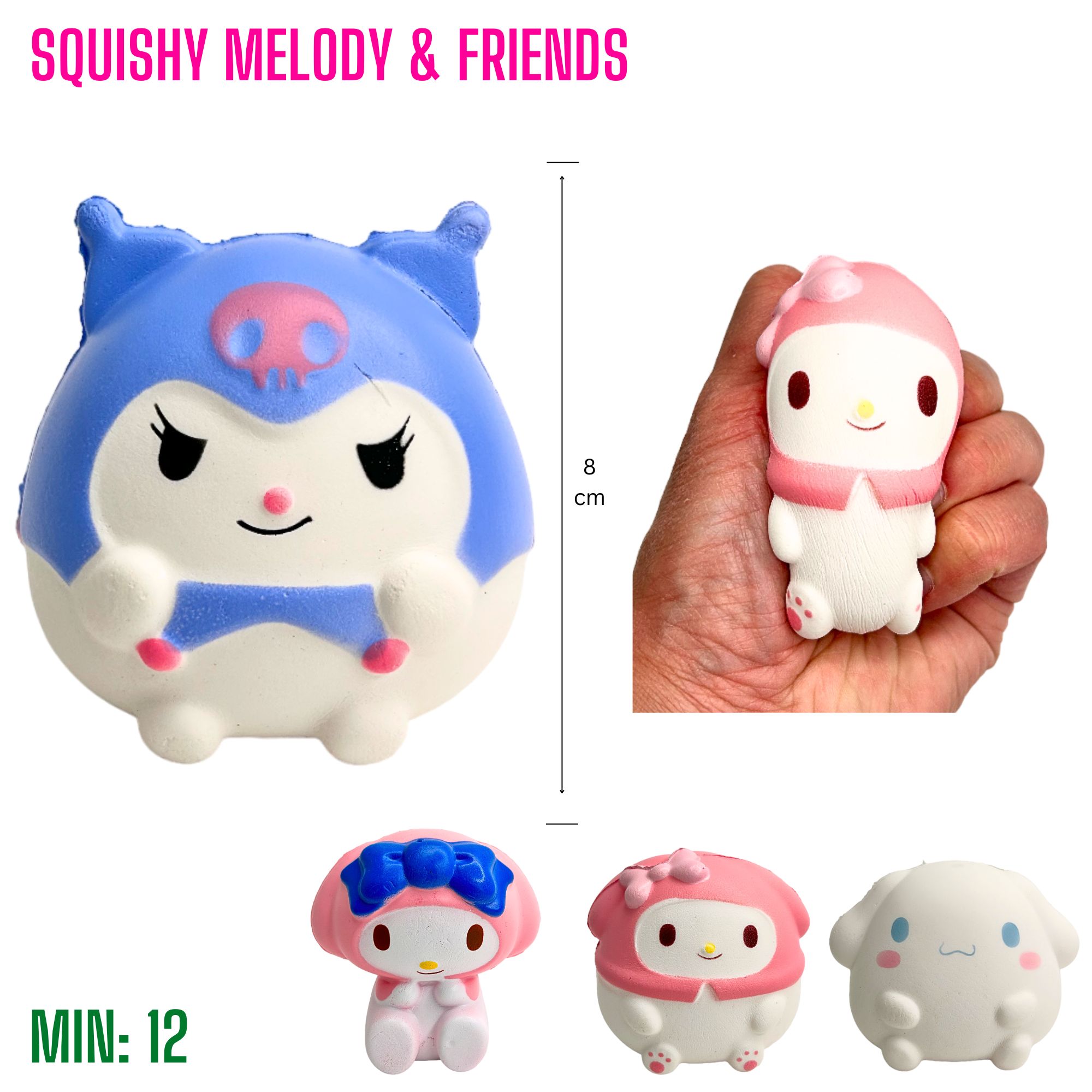 TO-SQUISHMELFRIEND - Squishy Kuromi Melody & Friends
