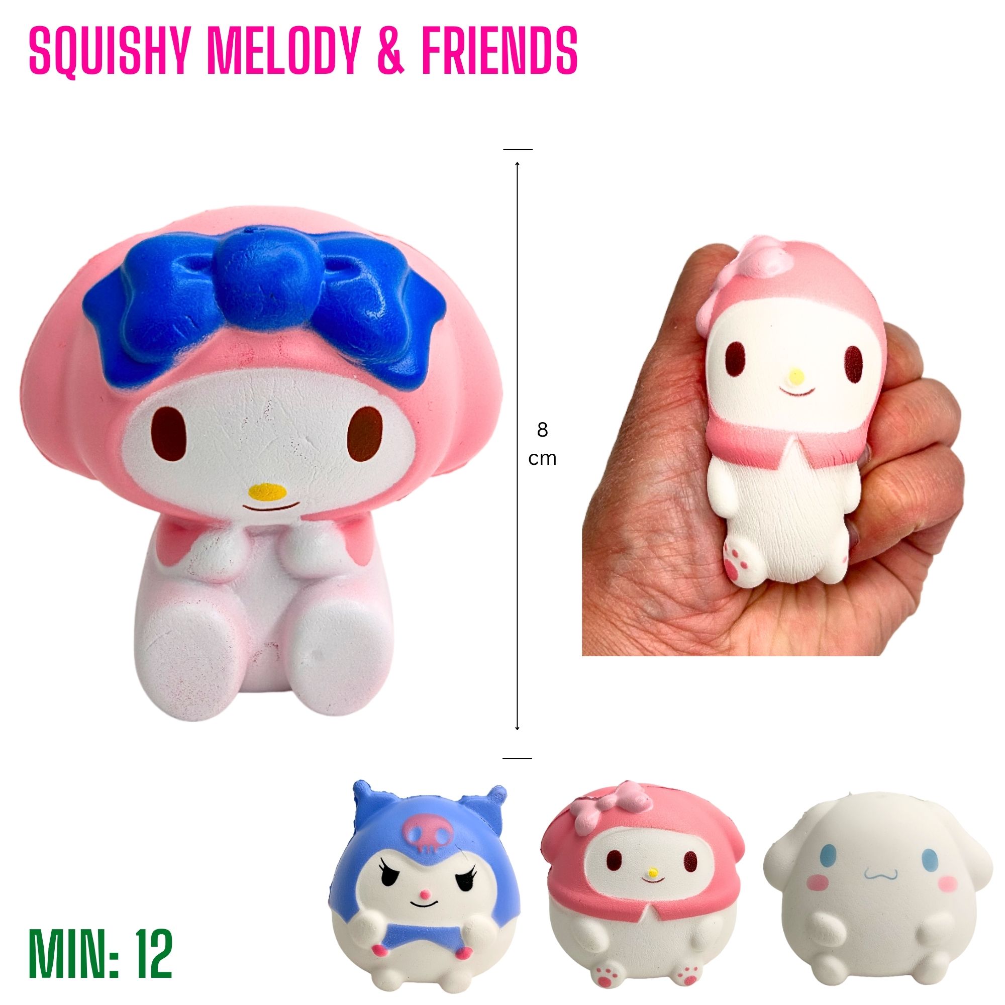 TO-SQUISHMELFRIEND - Squishy Kuromi Melody & Friends