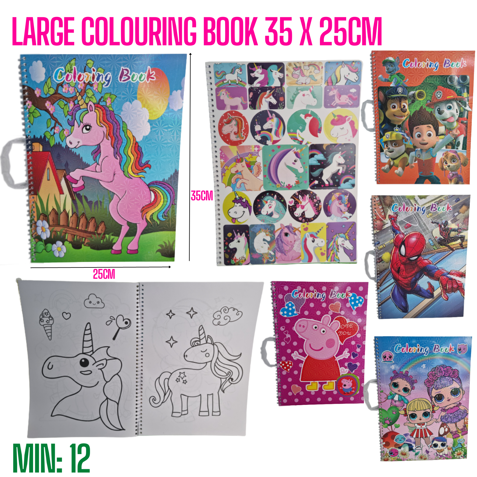 LARGE COLOURING BOOK 35 x 25CM