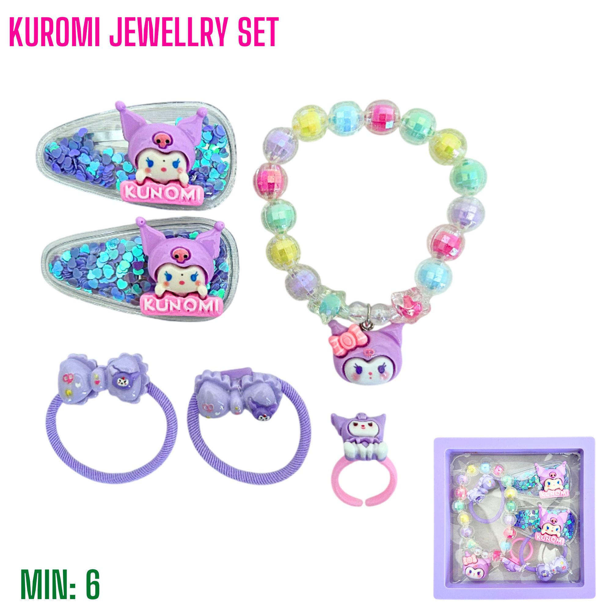 TO-JEWELLKURO - Kuromi Jewellery Set