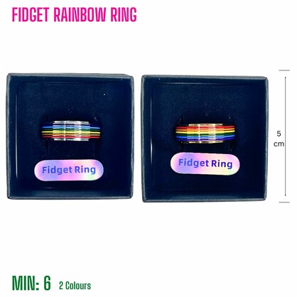 TO-FIDGETRBRING  - Fidget  Rainbow Rings