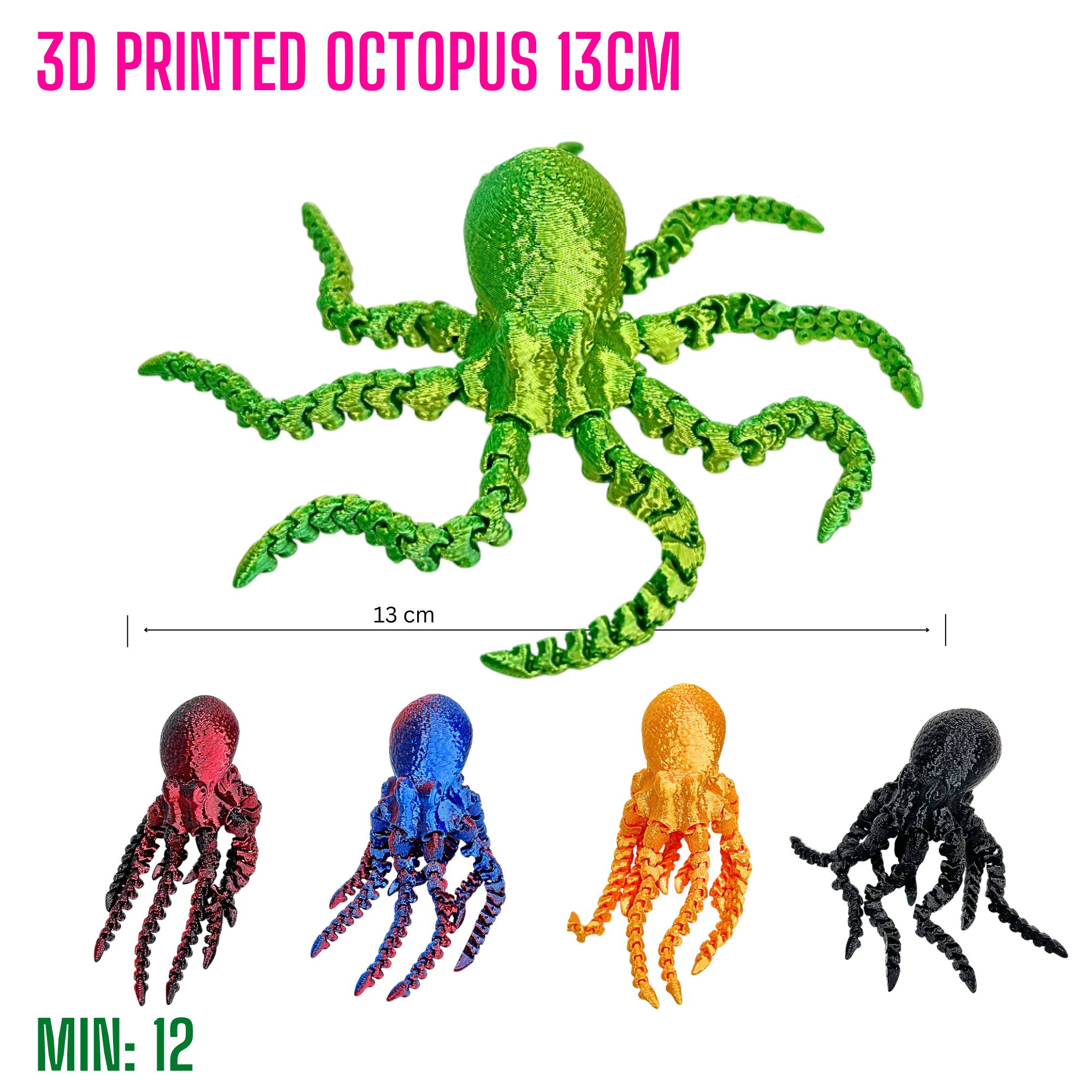 TO-3DOCTOPUS - 3D Printed Octopus13cm