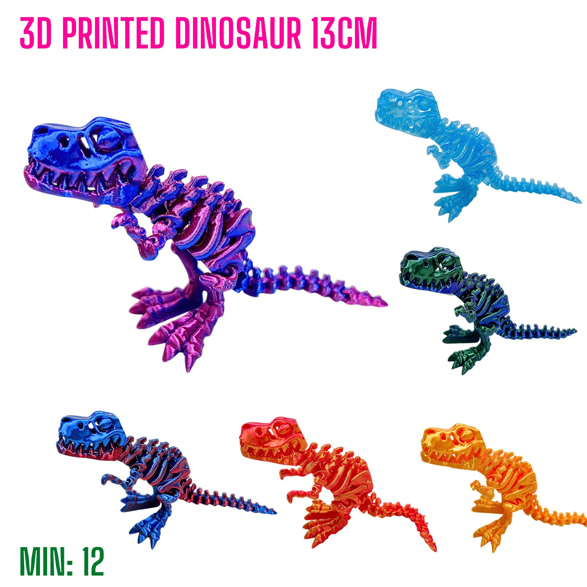TO-3DDINO3 - 3D Printed Dinosaur 13cm Rex