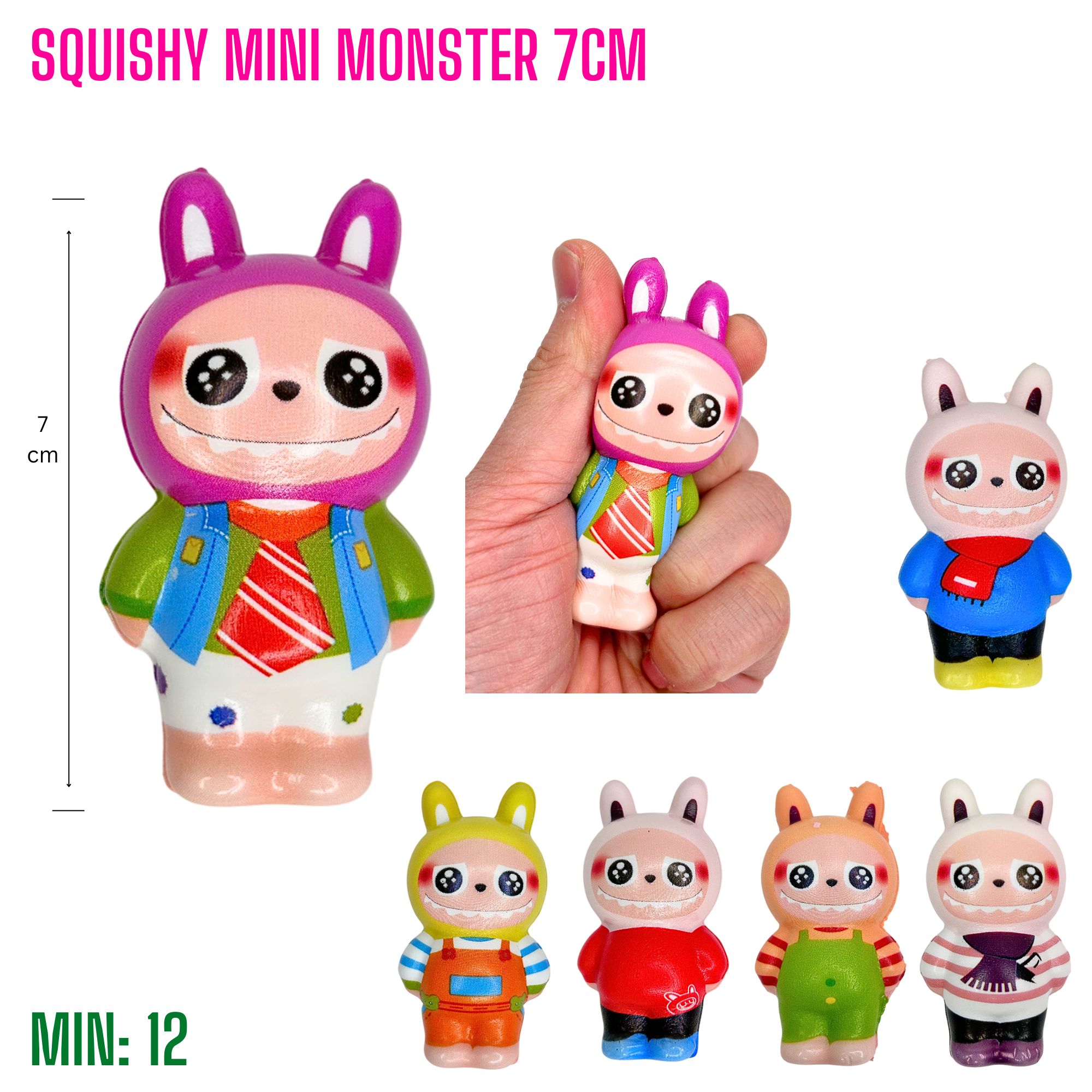 TO-SQUISHMINMON2 - Squishy Mini Monsters 7cm