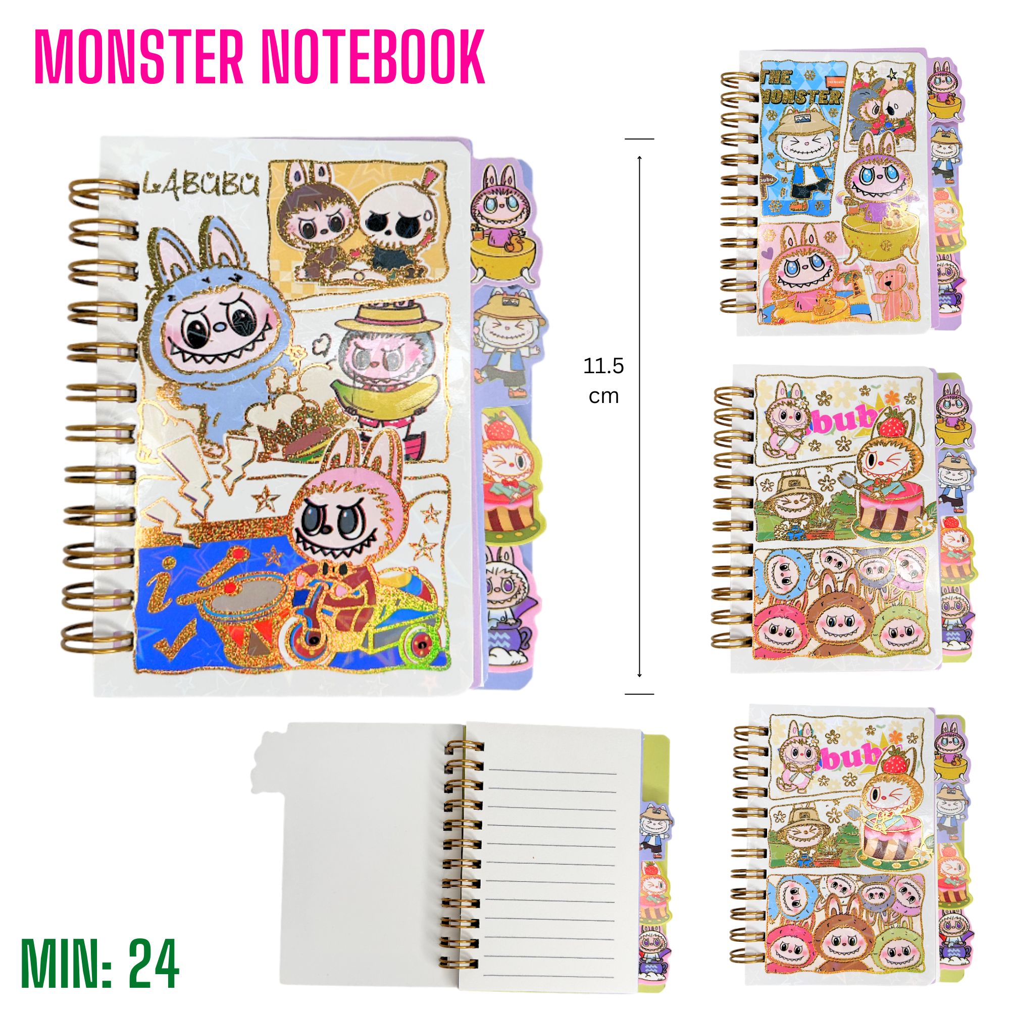 ST-NOTEBOOKMON - Monster Spiral Notebooks