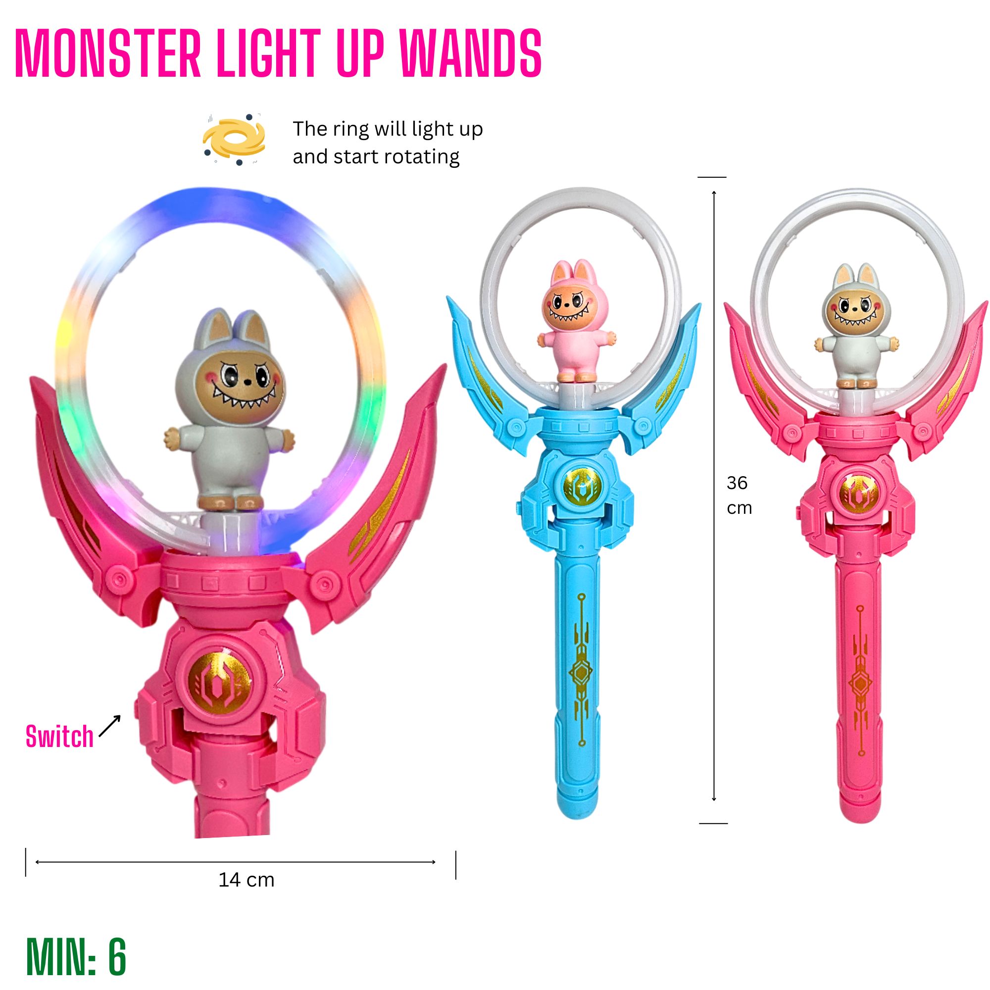 TO-LIGHTUPWAND3 - Monster Wand with Lights and Music