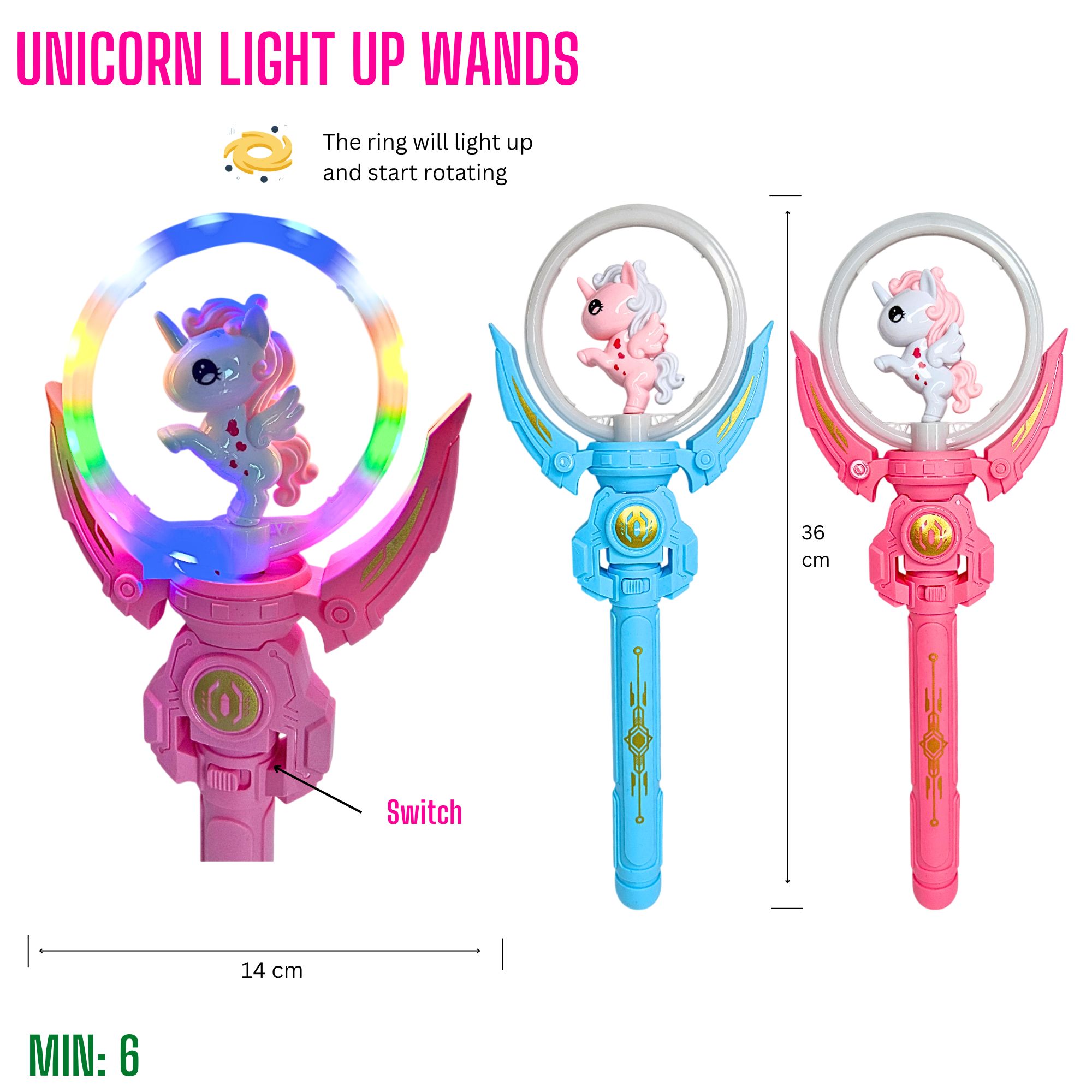 TO-LIGHTUPWAND4 - Unicorn Wand with Lights and Music
