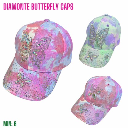 MI-DIAMONTECAP1 - Diamonte Butterfly Caps