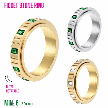 TO-FIDGETRING8  - Fidget  Stone Rings