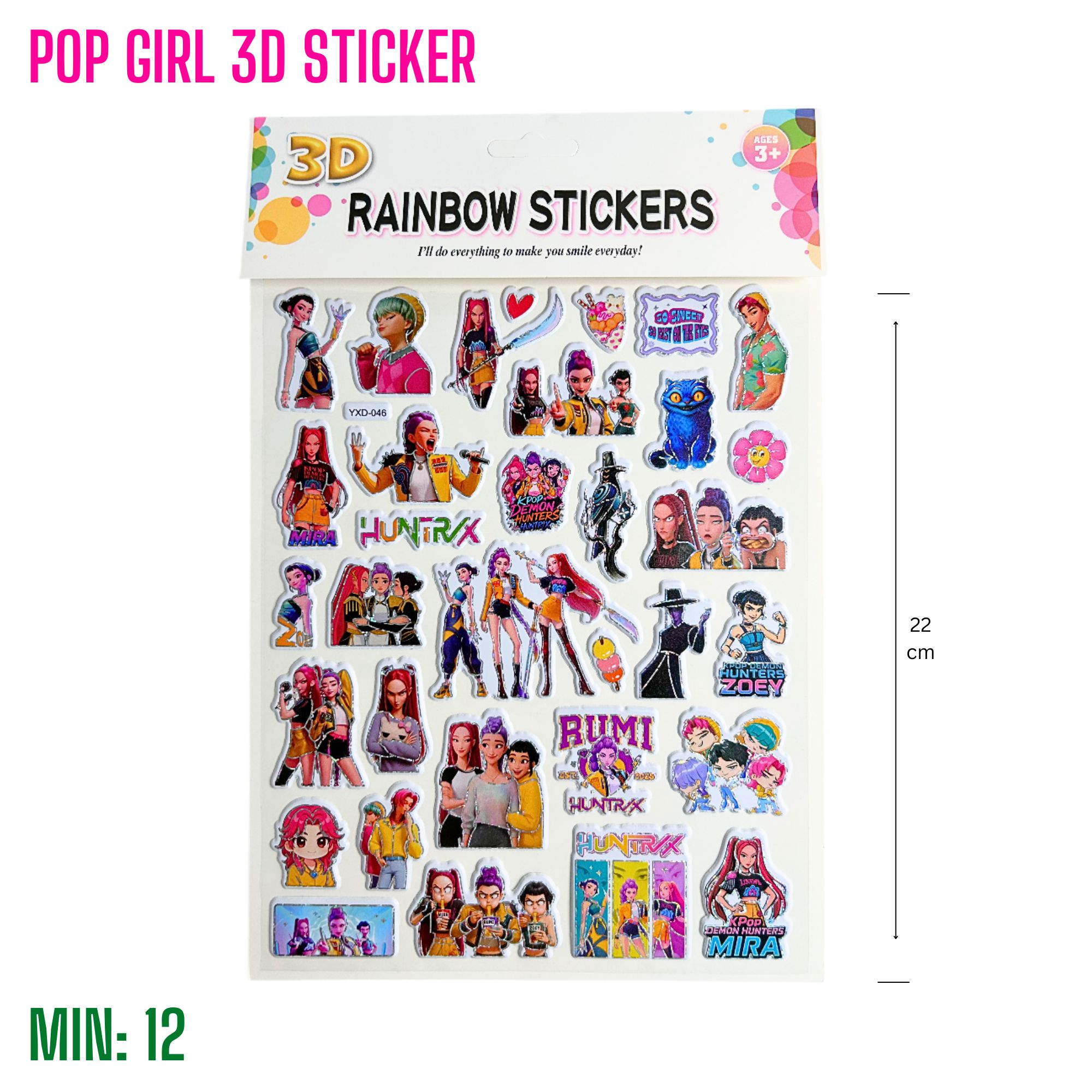 ST-3DPOPSTICKER - Pop Girl 3D Sticker