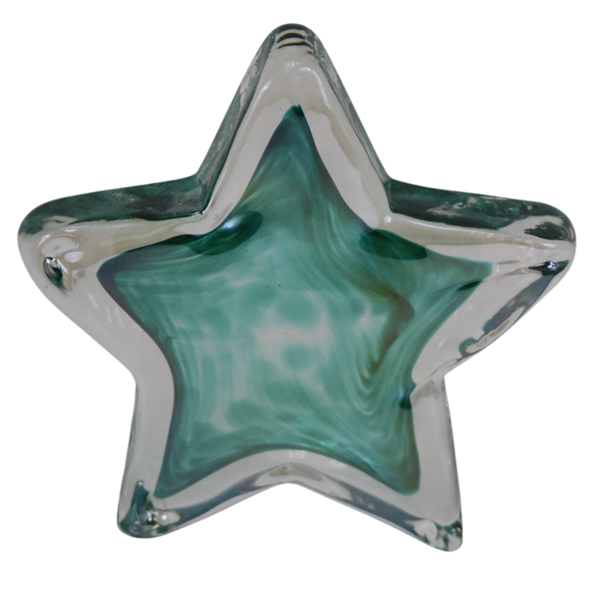 Glass Wishing Star - Irridescent Teal