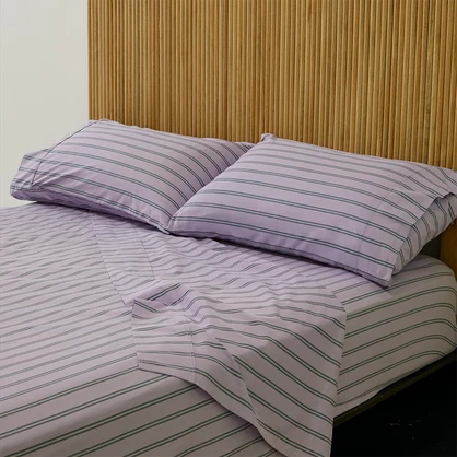 Pin Stripe Lilac Sheet Set