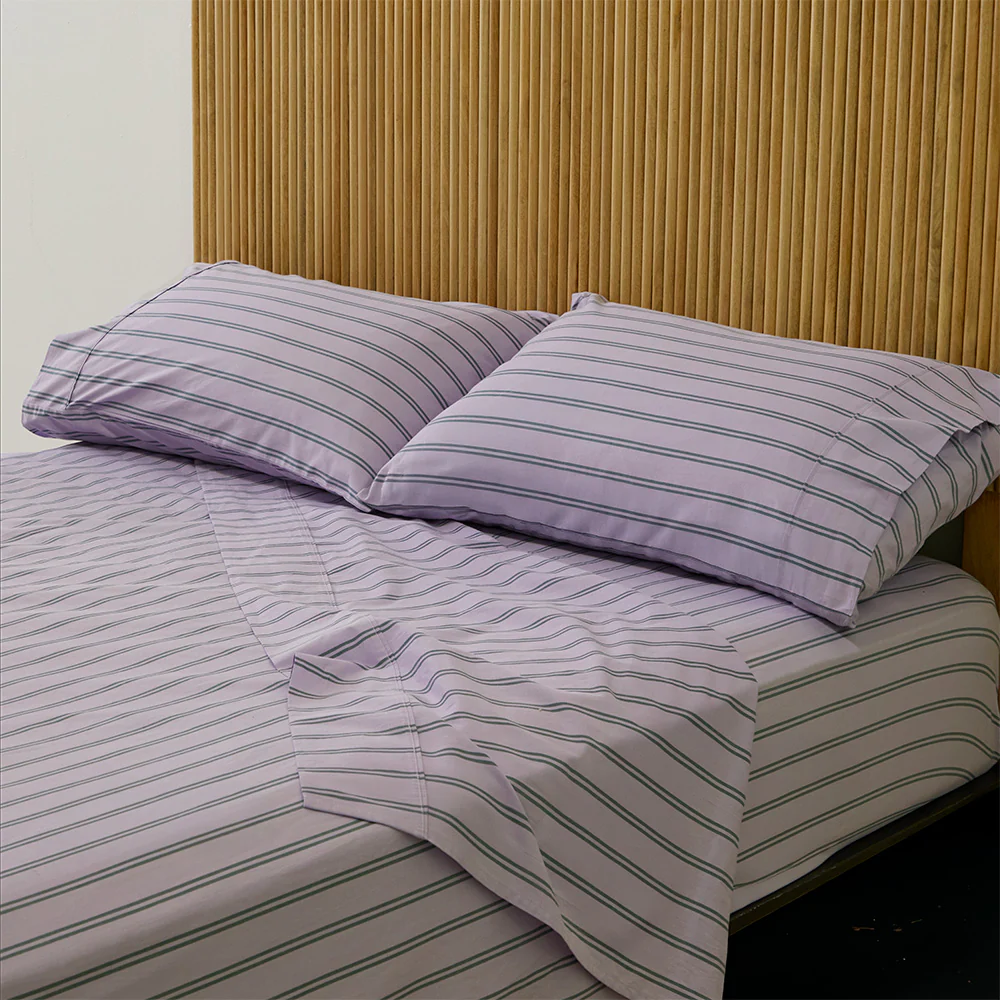 Pin Stripe Lilac Sheet Set
