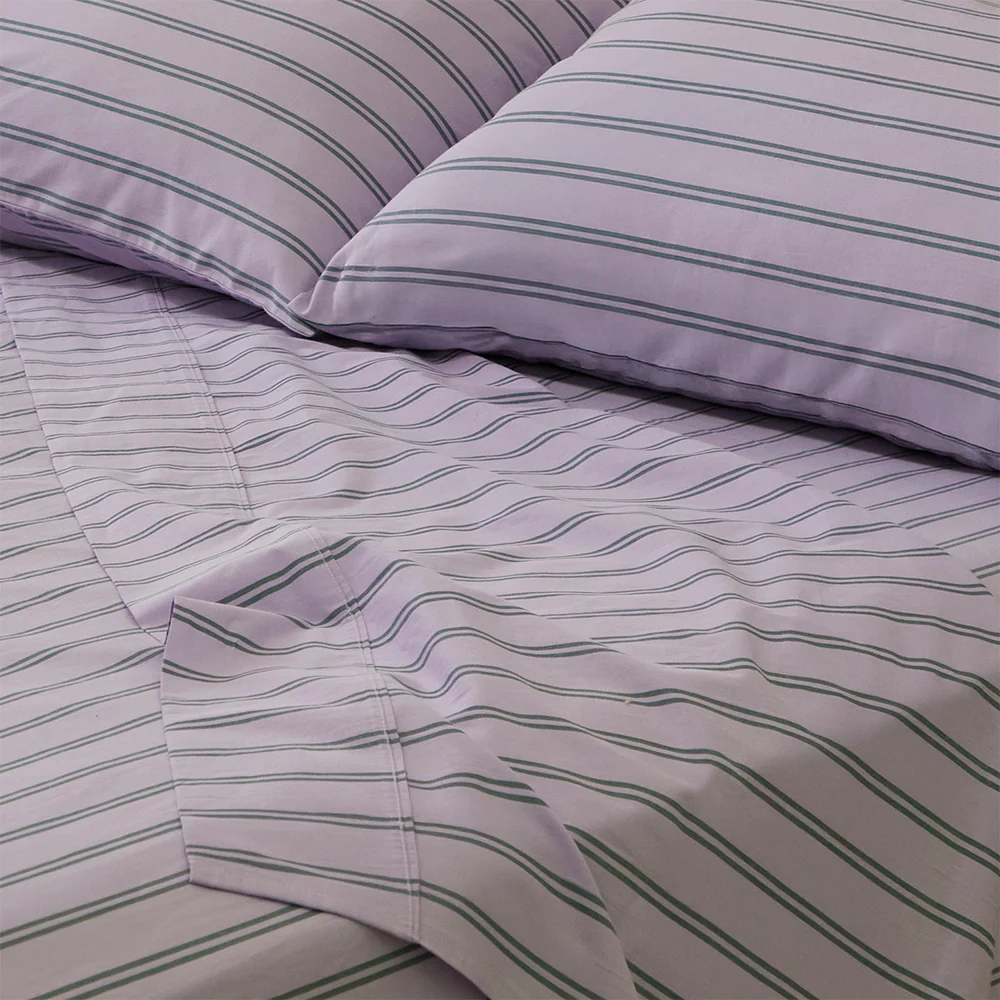 Pin Stripe Lilac Sheet Set