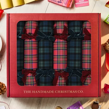 Highland Tartan - Handmade Luxury Christmas Crackers (bon bons) Set of 6 Crackers