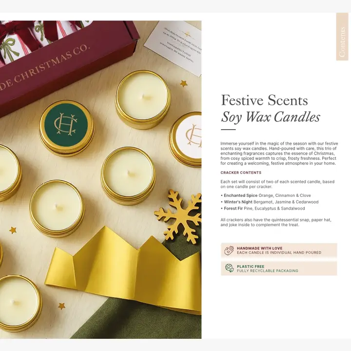 Highland Tartan - Handmade Luxury Christmas Crackers (bon bons) Set of 6 Crackers